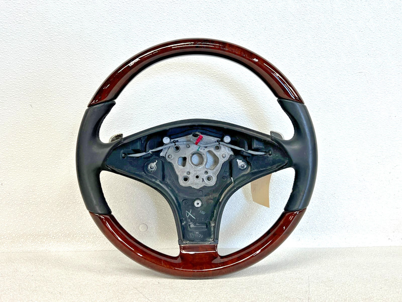 ⭐2009-2012 MERCEDES SL-CLASS STEERING WOOD WHEEL W/ PADDLE SHIFTERS OEM LOT2611