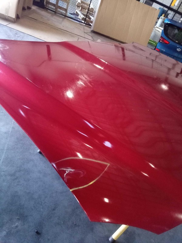2018 Jaguar F-PACE Hood Panel Red OEM T4A13702 Dent & Scratch 155k Miles