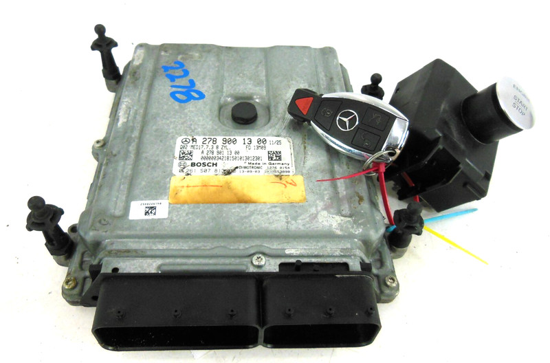 2014 14 Mercedes-Benz GL450 Engine Control Module W/ Ignition Switch & Key OEM