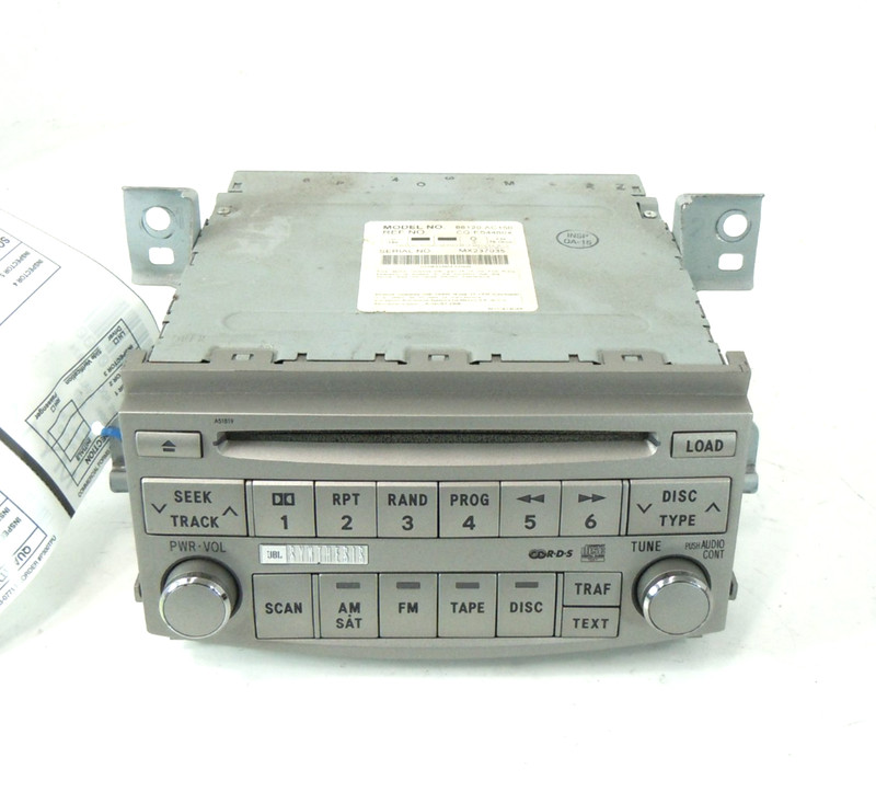 05-07 Toyota Avalon AM FM Radio CD 6 Disc Player Receiver OEM 86120-AC150