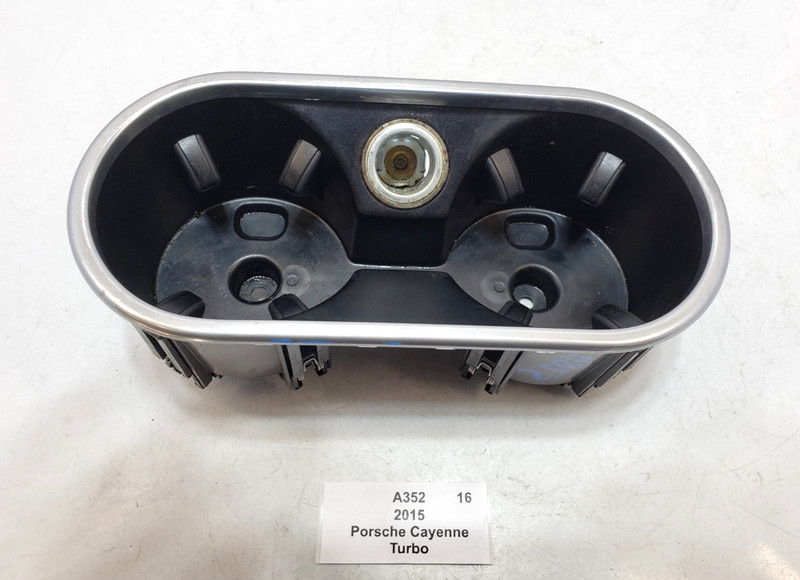 ✅ 11-18 OEM Porsche Cayenne Turbo 958 Front Center Console Dual Cup Holder Black