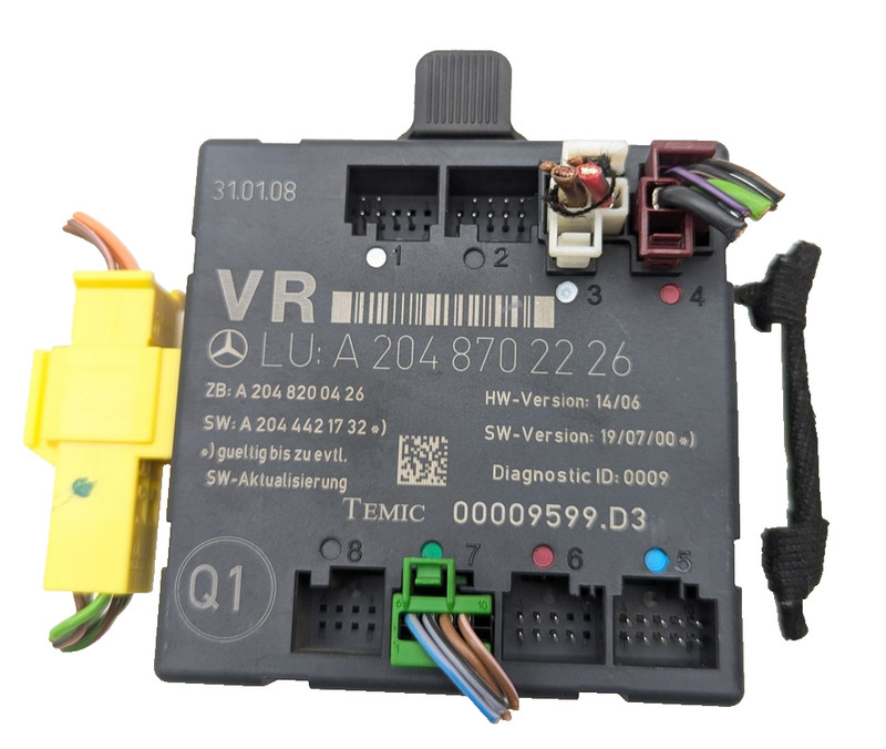 08-18 Mercedes W204 C350 C250 E400 Front Right Side Door Control Module OEM