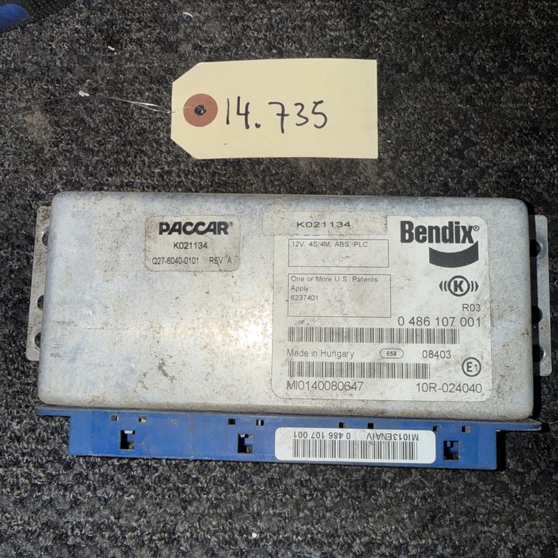 PACCAR Peterbilt Bendix ABS Module P/N K021134 Q27-6040-0101