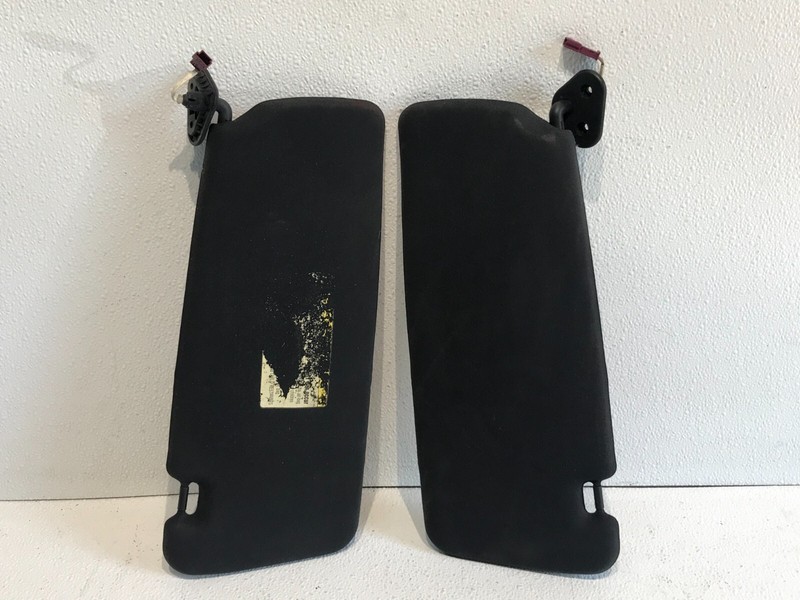 01-06 M3 Convertible Black Vinyl LH Left RIght RH Sun Visor Sunvisor Pair 2x OEM