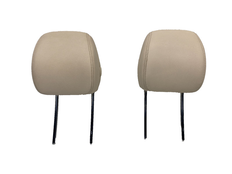 17-20 MERCEDES E400 E450 W213 FRONT LEFT & RIGHT HEADRESTS BEIGE OEM #A0.60
