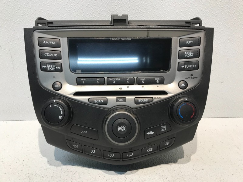 03-07 Honda ACCORD AM/FM Radio MP3 CD Player AC Climate Control DASH