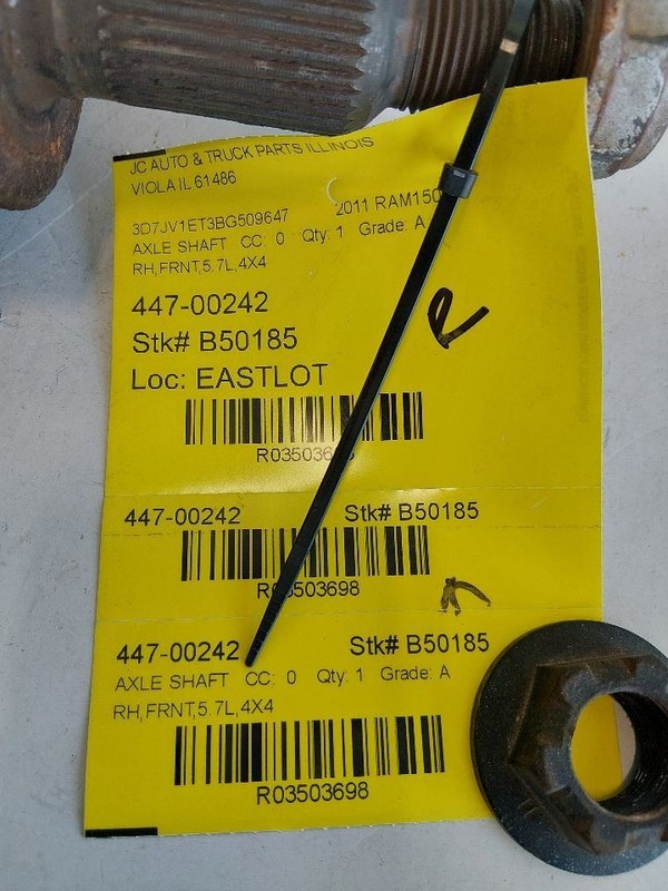 Axle Shaft 4WD Front Axle Outer Fits 06-11 DODGE 1500 PICKUP 3503698