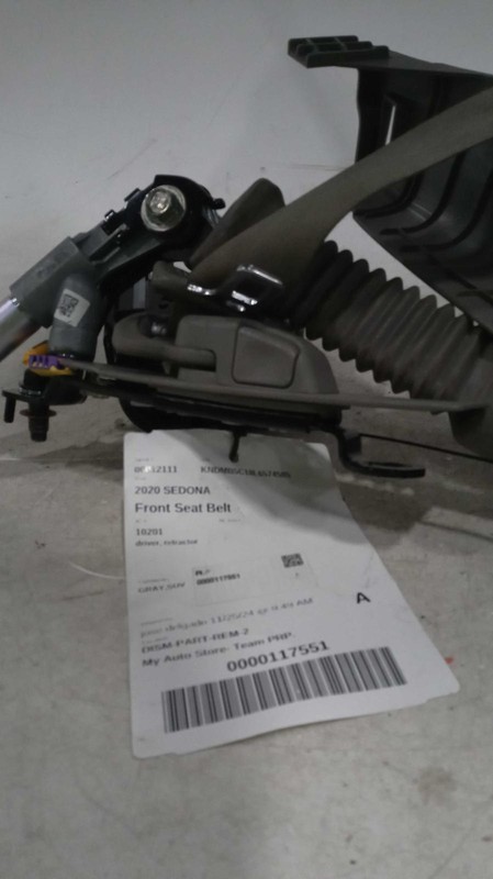 2020 KIA Sedona Black Driver Seat Belt OEM 48000 Miles Genuine Parts