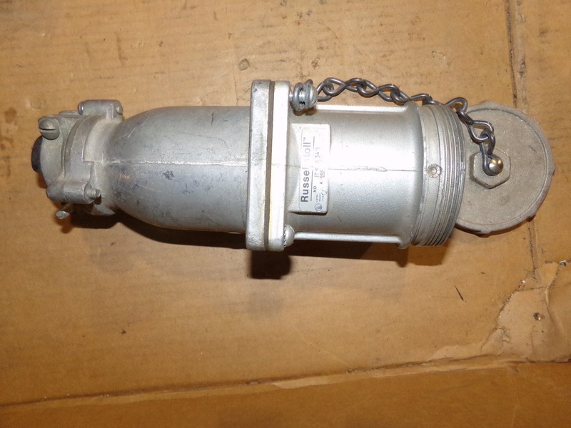 Russellstoll 7428 60A 600V AC 250V DC Female Plug *FREE SHIPPING*