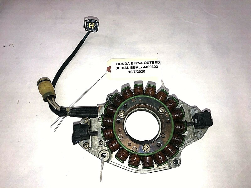 Honda Outboard BF75 HP Stator Assy FRESHWATER! 31120-ZW1-003