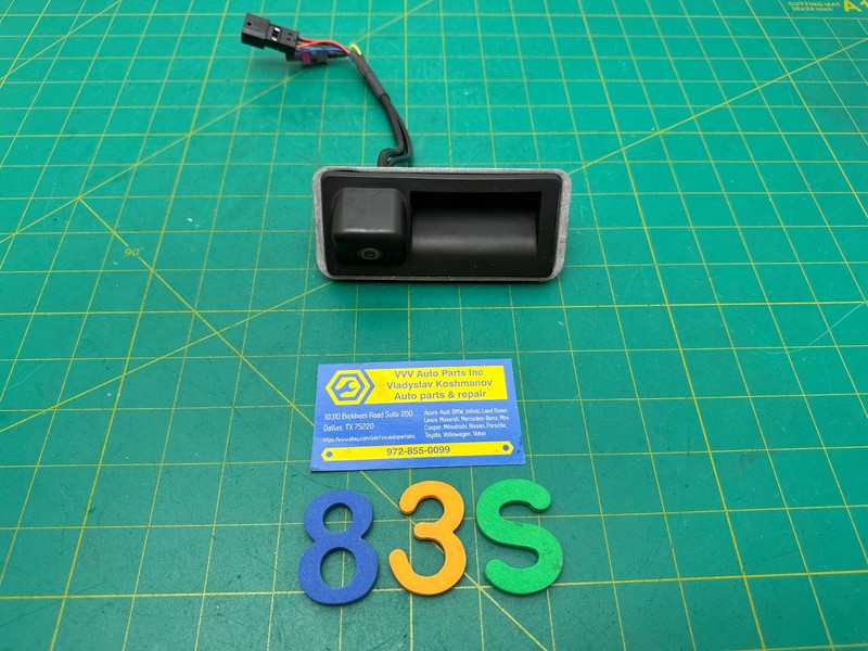 15-20 Audi A3 S3 Sedan REAR TRUNK LID SWITCH RELEASE HANDLE W/ CAMERA OEM