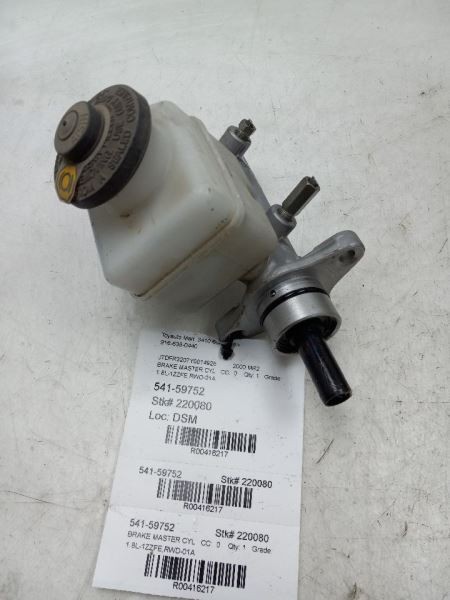 00-05 TOYOTA MR2 SPYDER 1.8L RWD AT BRAKE MASTER CYLINDER
