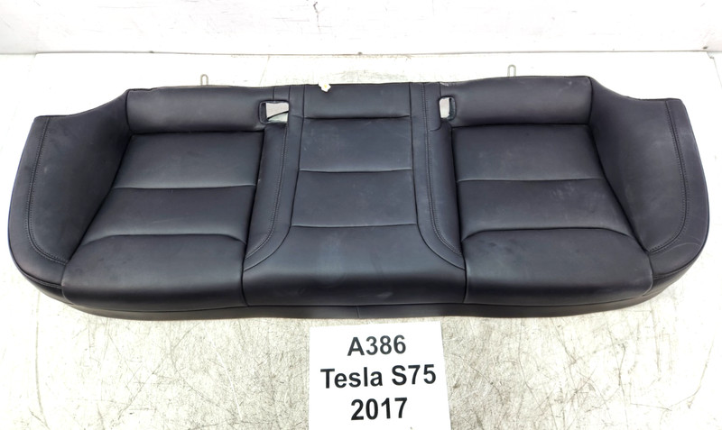 ✅ 16-20 OEM Tesla Model S Rear Seat 2nd Row Lower Cushion Bottom Leather Black*