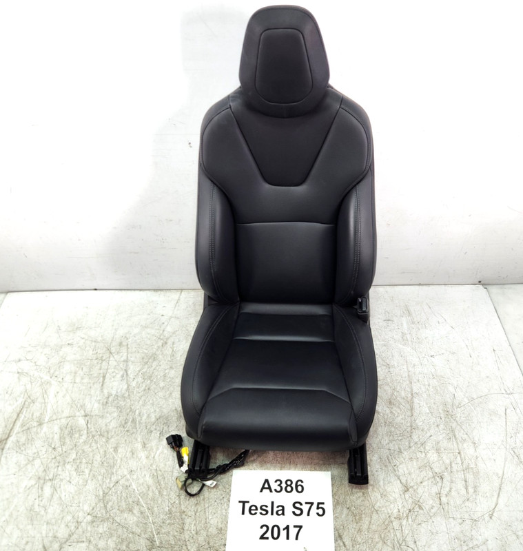✅ 16-20 OEM Tesla Model S Front Right Passenger Side Seat Leather Black 41k*
