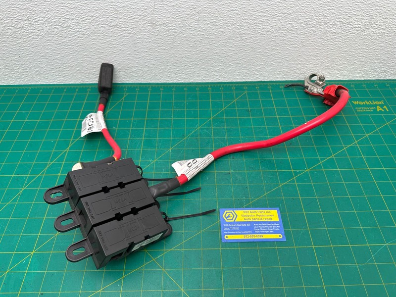 09-11 JAGUAR XF XFR POSITIVE BATTERY TERMINAL CABLE SET W/ FUSEBOX OEM