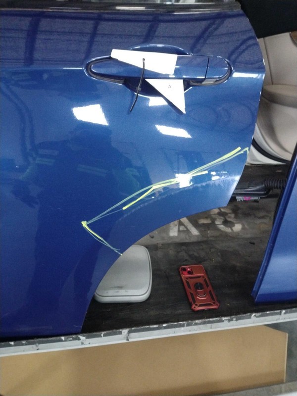 2015 BMW X1 Left Rear Door Blue 312912 128K Miles - OEM Used Part