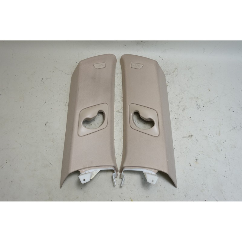 2014-2018 BMW F15 X5 Rear C- Pillar Column Covers Pair Oyster Beige OEM