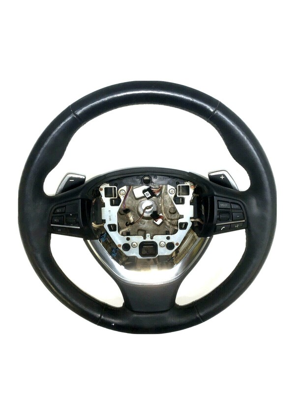 BMW 650I steering wheel 14 15 16 17 18 19 black leather assembly OEM 32307851231