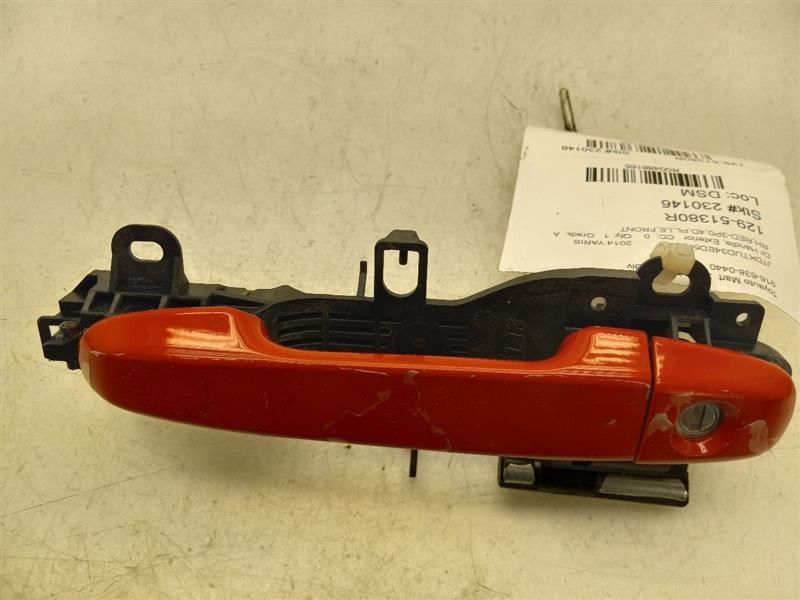 12-19 TOYOTA YARIS LE FRONT PASSENGER RIGHT EXTERIOR DOOR HANDLE RED-3P0