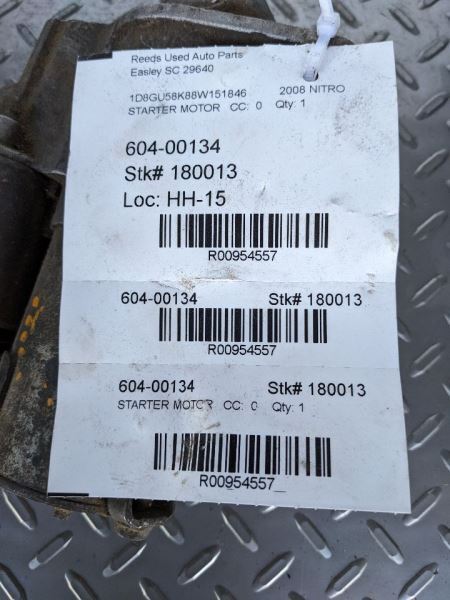 Starter Motor Fits 07-09 NITRO 954557