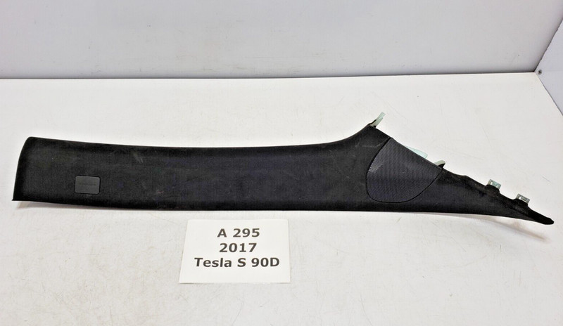 ✅ 12-20 OEM Tesla Model S Front Right Passenger A Pillar Trim Black Alcantara*