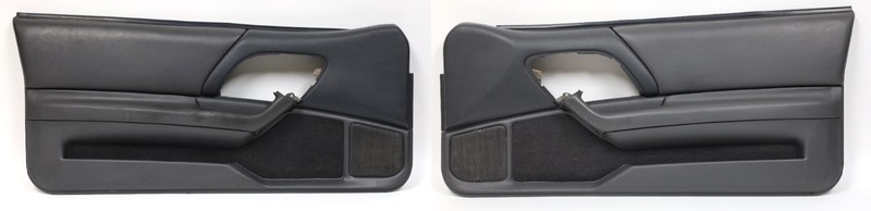 1993-2002 Chevrolet Camaro Z28 SS Ebony Leather Door Panel Set OEM GM
