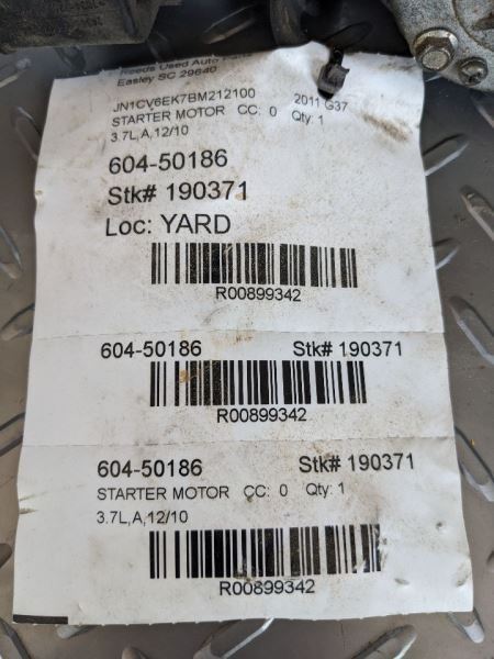Starter Motor VQ37VHR Fits 09-20 370Z 899342