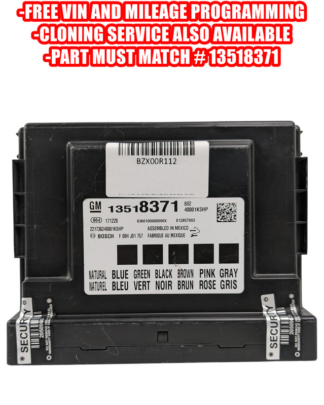 PROGRAMMED 13-17 Chevrolet Cadillac Buick GMC Body Control Module BCM BCU OEM