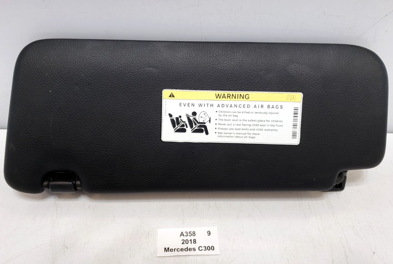 ✅ 17-23 OEM Mercedes C300 A205 Front Right Passenger Sunvisor Sun Visor Black