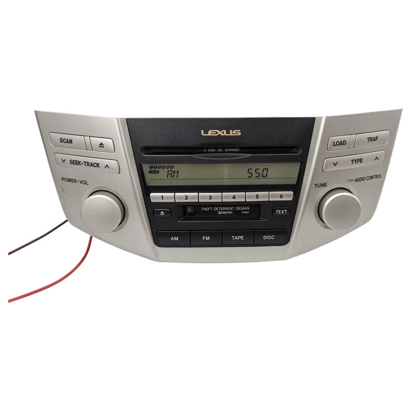2006 Lexus RX330 RX400h AM FM 6 Disc CD Player Cassette Radio Receiver P6847 OEM