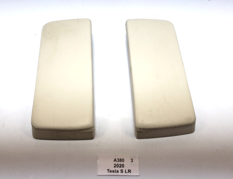 ✅12-20 OEM Tesla Model X S Front Left Right Center Console Armrest Pad White SET