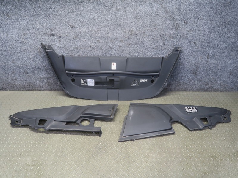 11-14 PORSCHE CAYENNE 958 LEFT CENTER RIGHT UNDER HOOD ENGINE BAY COVER TRIM SET