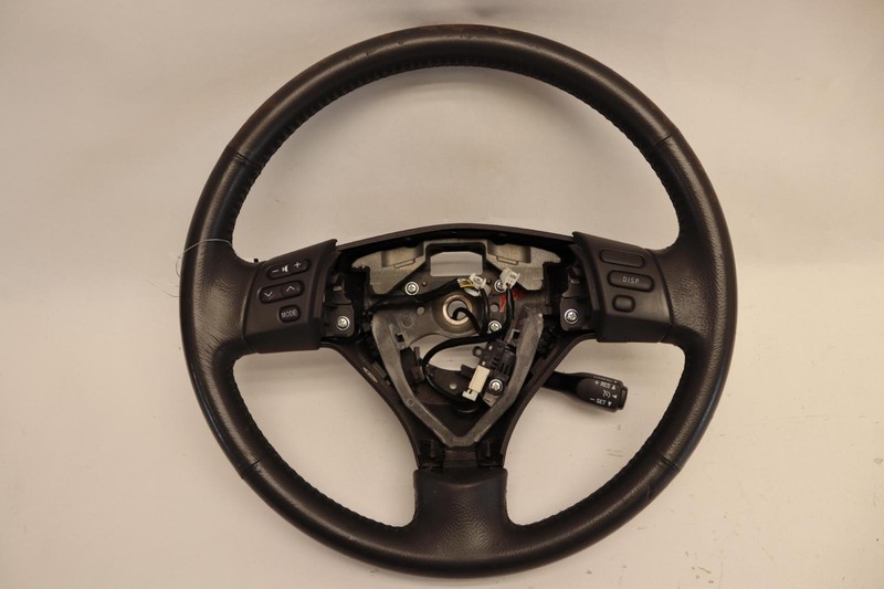 2006-2008 LEXUS RX400 HYBRID DRIVER STEERING WHEEL LEATHER BLACK W/ CRUISE OEM