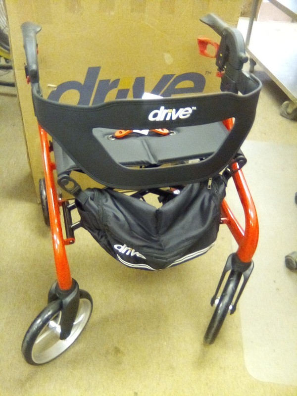 Drive Nitro Sprint Rollator Red Foldable Walker
