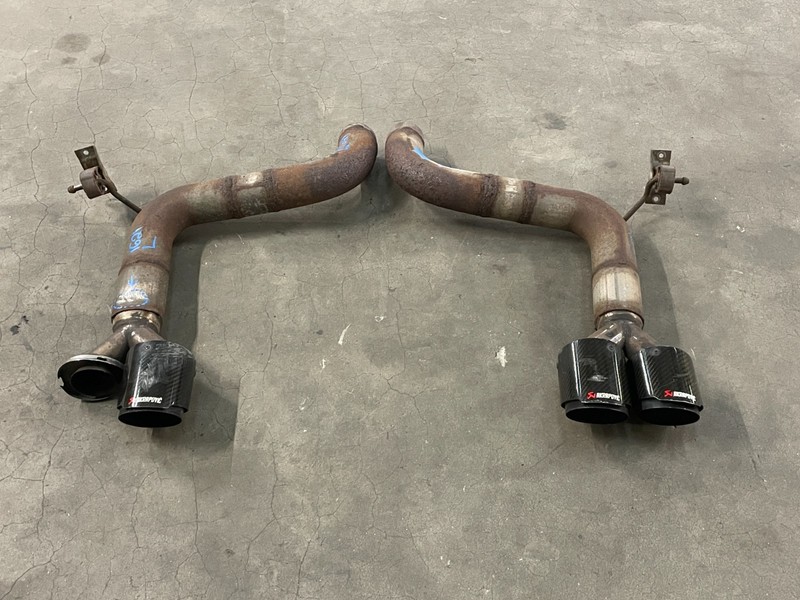 15 16 17 18 BMW X5 M F85 Exhaust Muffler Delete Pipe Set W/Akrapovic Tips 1621