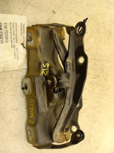 2013 TOYOTA TUNDRA SR5 5.7L 4WD AT CREW CAB LEFT AND RIGHT SIDE HOOD HINGES
