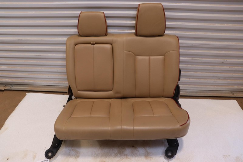 2011-2016 FORD F350 SD REAR LEFT SIDE SEAT COMPLETE TAN LEATHER OEM