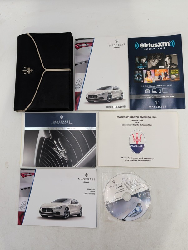 2016 Maserati Ghibli Owners Manual Set Book With Case Plus(FREE SHIPPING)