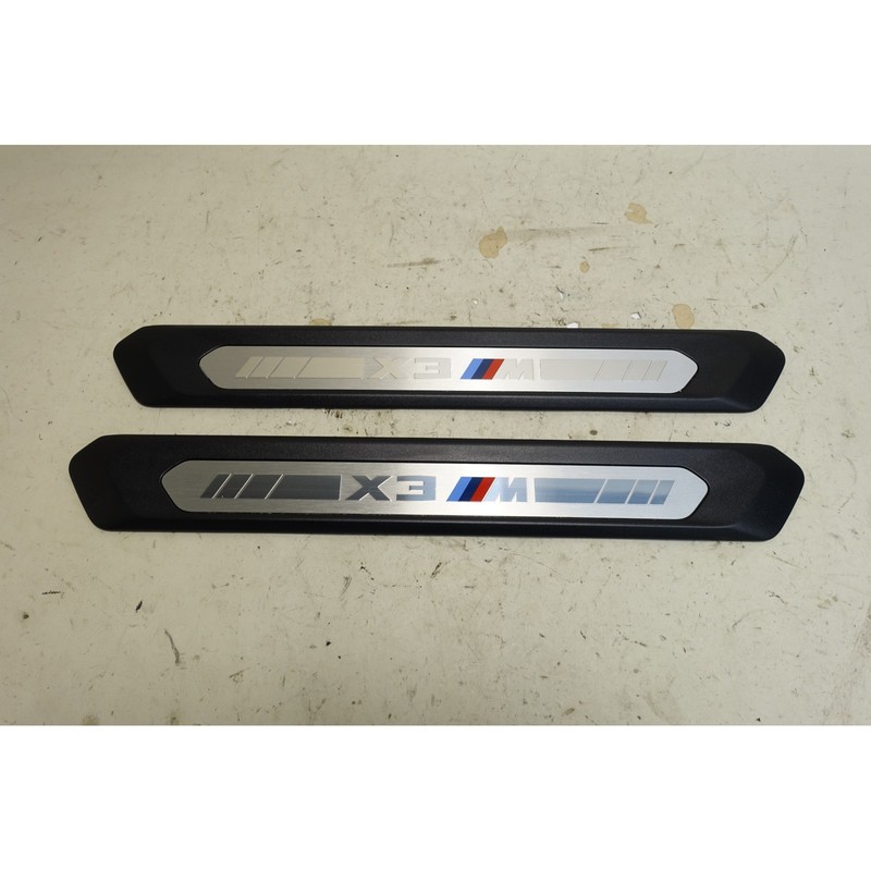 2020-2023 BMW F97 X3 M Factory Front Door Sill Entrance Cover Pair OEM