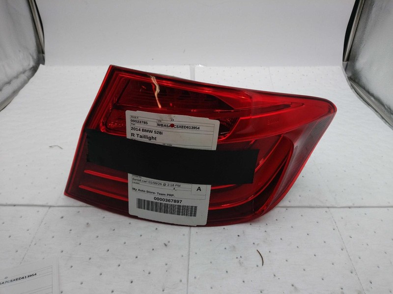 2014 BMW 528i Right Blue Tail Light Assembly OEM Used 478218 81000 Miles