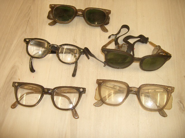 Vintage Safety Glasses eyeglasses American optical Norton Lot READ AD
