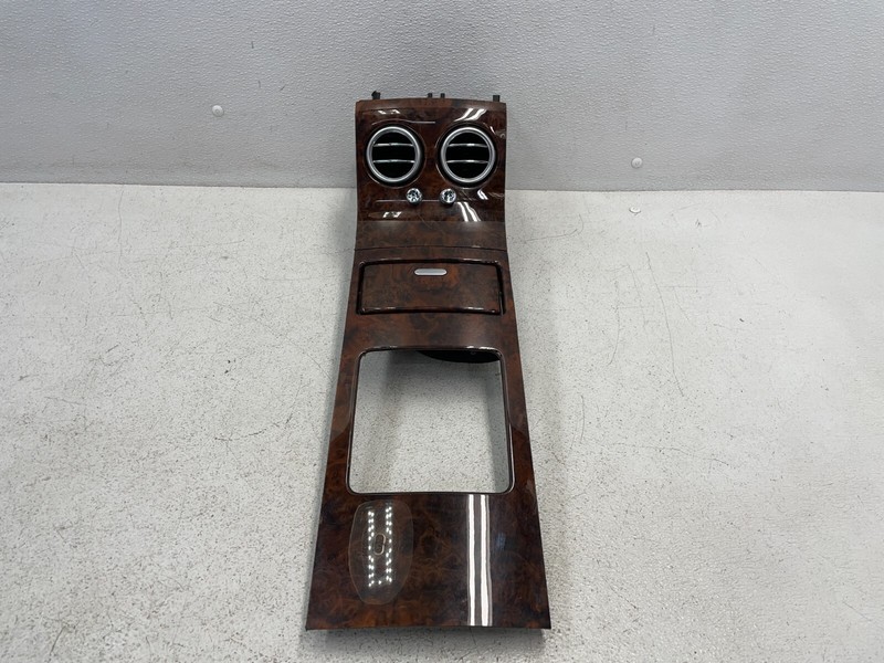 03-07 Bentley Continental GT Rear Console Vent Trim Cover Bezel Wood 1577 OEM