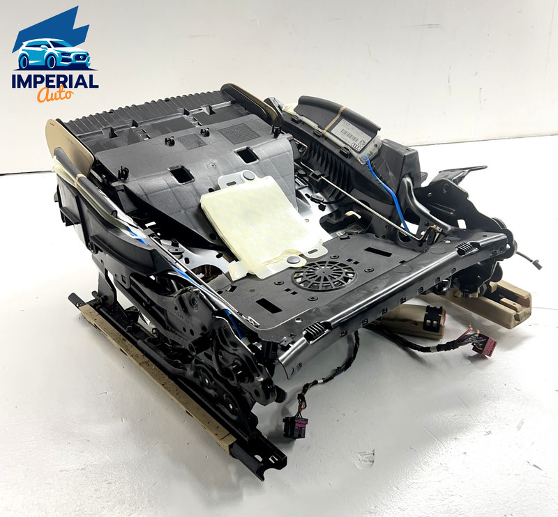 11-18 Audi A8 FRONT PASSENGER SEAT LOWER FRAME & MOTOR & SEAT SIDE SUPPORT OEM