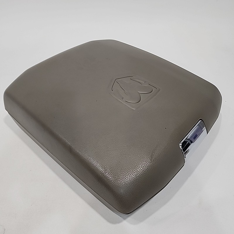 2009-18 Dodge RAM 1500 Tan Center Console Compartment Lid Armrest W/Plug OEM