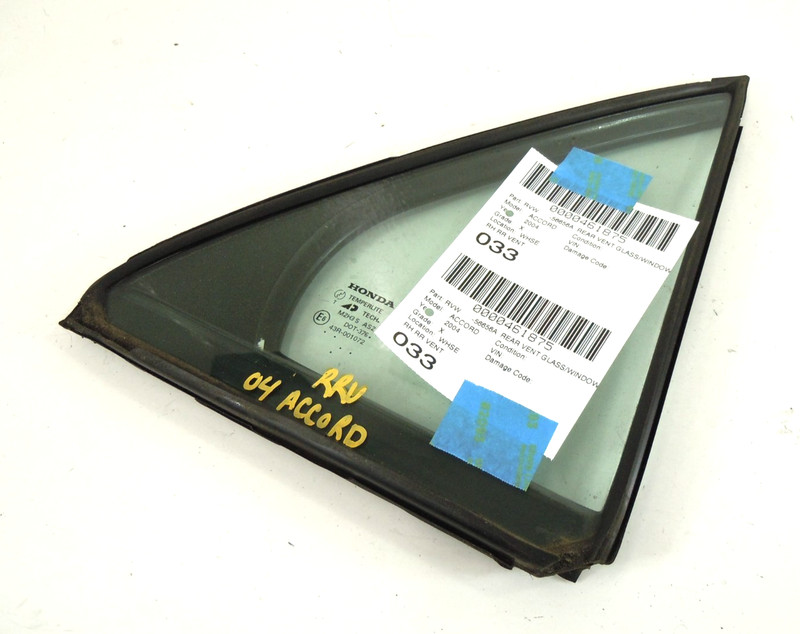 03-07 Honda Accord Sedan Rear Door Window Vent Glass Passenger Right OEM AP Tech