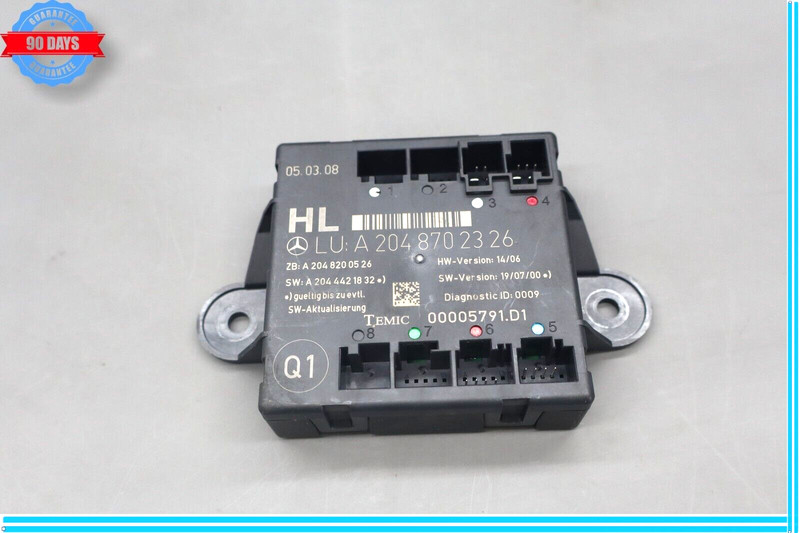 08-14 Mercedes Benz W204 C300 C350 Rear Left Driver Side Door Control Module Oem