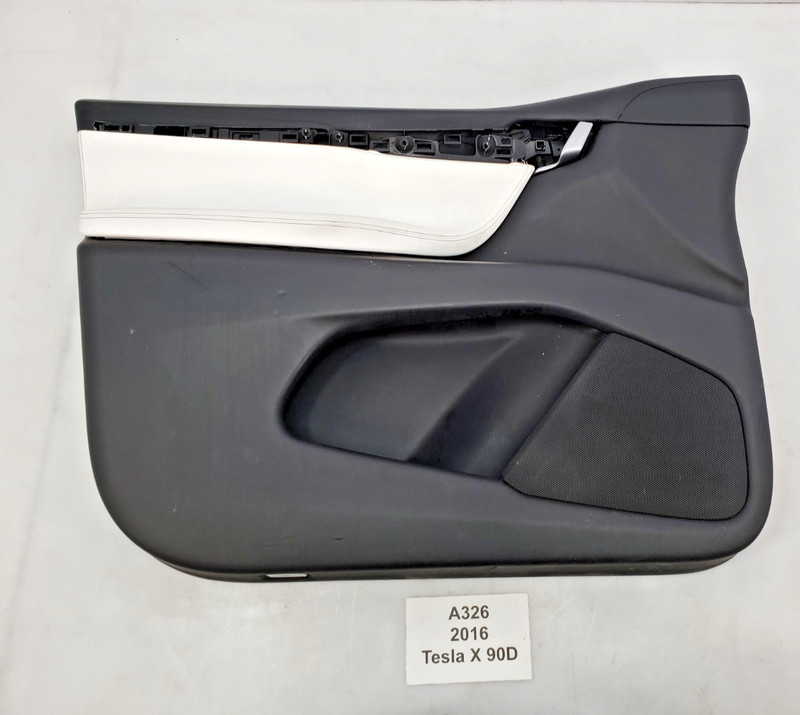 ✅ 2016-2020 OEM Tesla Model X Front Left Driver Side Door Panel Trim White