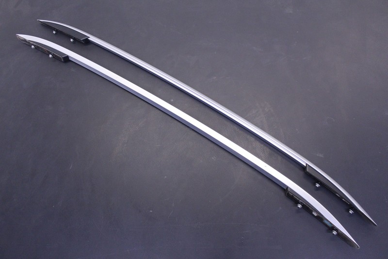 VW TOUAREG 7P 11 12 13 14 15 16 17 ROOF RACK RAILS LUGGAGE RAIL PAIR CHROME OEM