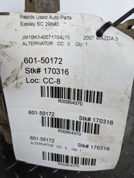 Alternator Without Turbo Fits 07-09 MAZDA 3 954370