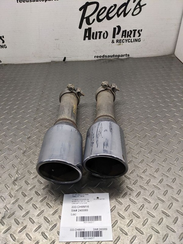 ?2011-2018 RAM 1500 REAR RIGHT & LEFT TAILPIPE EXHAUST TIP CHROME OEM 118431